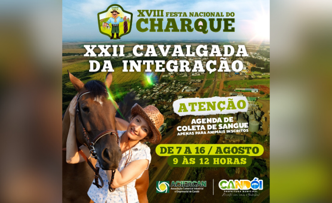 Prefeitura de Candói realiza coleta de sangue de cavalos para Cavalgada da Integração