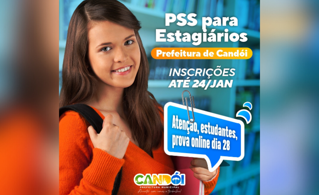 Prefeitura abre PSS para estagiários do ensino médio, técnico e superior