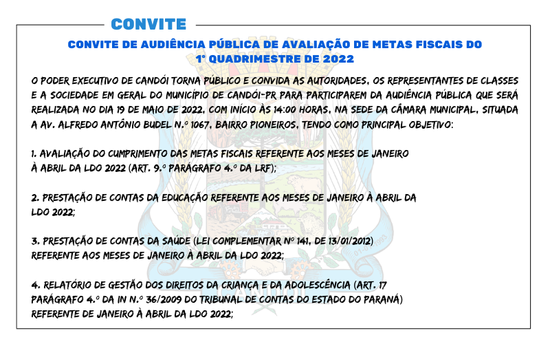 AUDIÊNCIA PÚBLICA - 19/05/2022