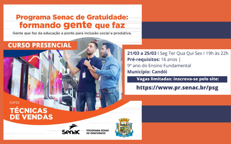 Curso de técnicas em vendas.