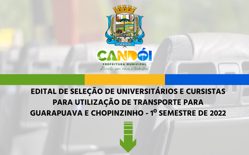 EDITAL TRANSPORTE UNIVERSITÁRIOS E CURSISTAS 