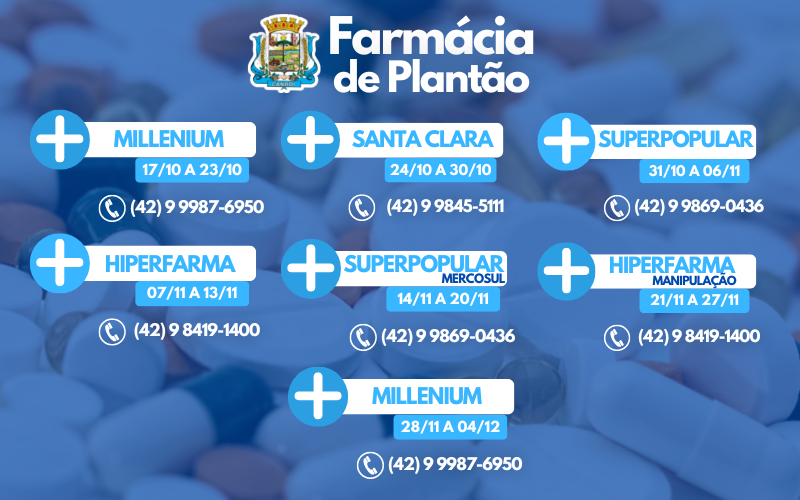 FARMÁCIAS DE PLANTÃO